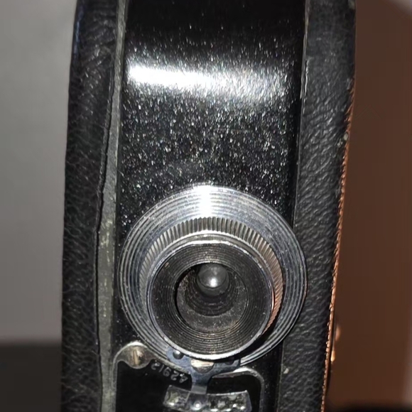 Vintage Black Camera with Silver Lens